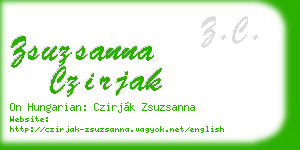 zsuzsanna czirjak business card